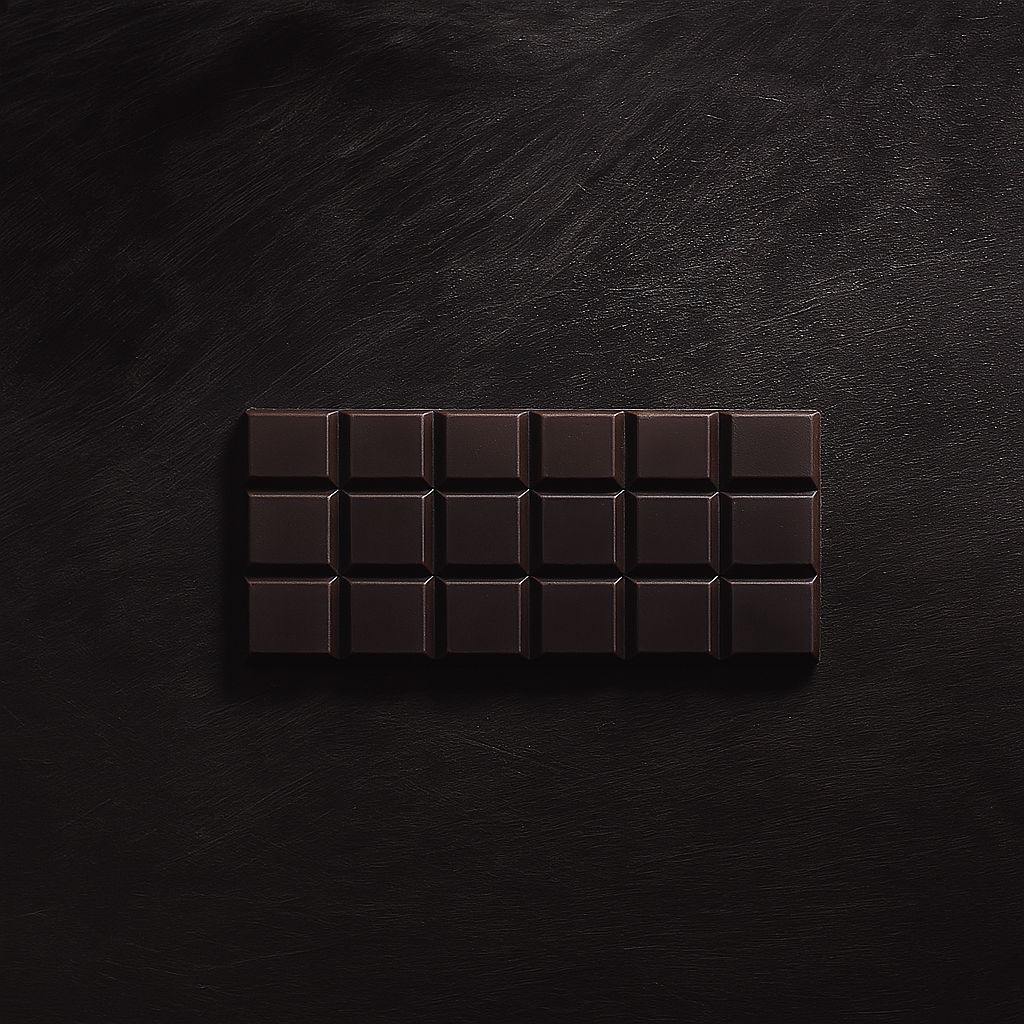 Handcrafted 70% dark chocolate bar sweetened with monkfruit — sugar-free and suitable for diabetics, made in Guatemala