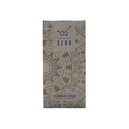 
Front packaging of Chocolates Sero’s 40g dark milk chocolate bar made with 50% cacao and almonds. Minimalist white label design reflects ethical Guatemalan sourcing, artisan craft, and premium flavor pairing.