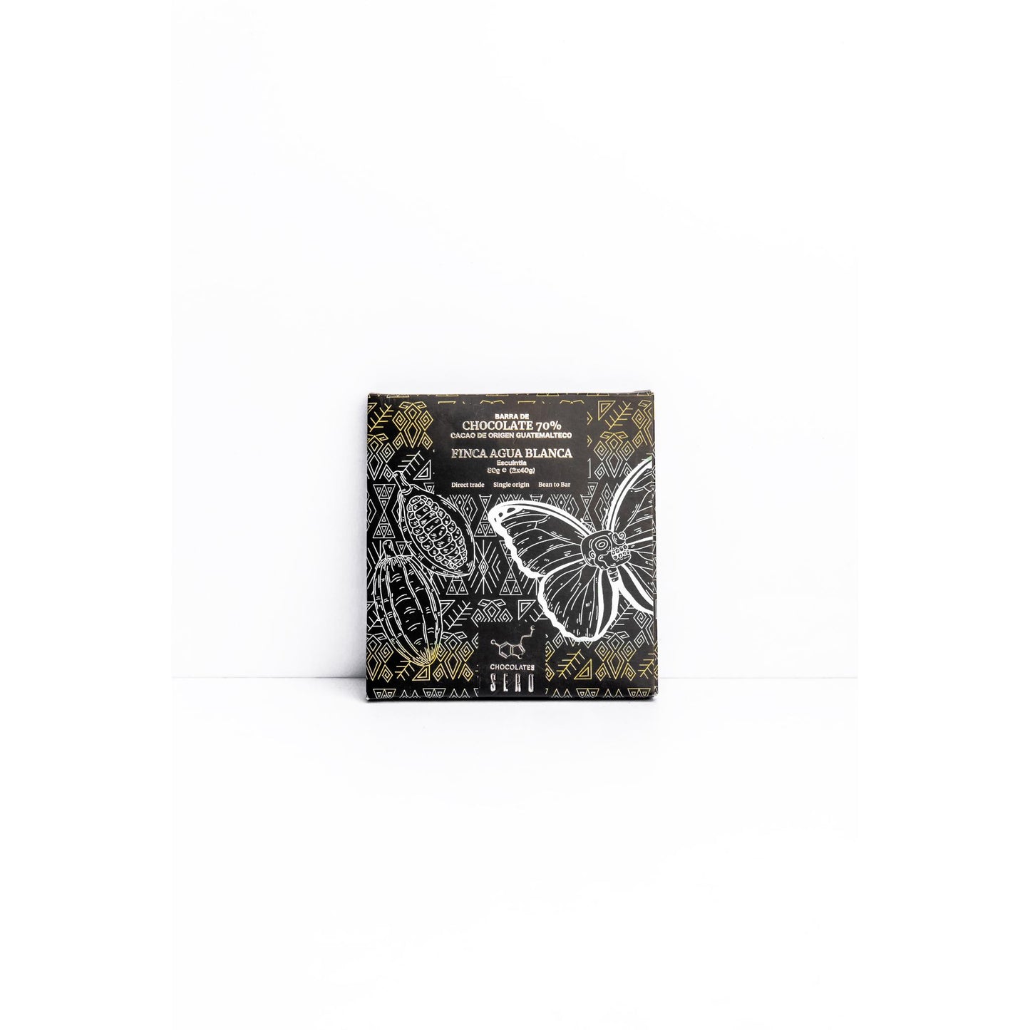 Chocolate fino de aroma barra de 80g de chocolate oscuro finca Agua Blanca.