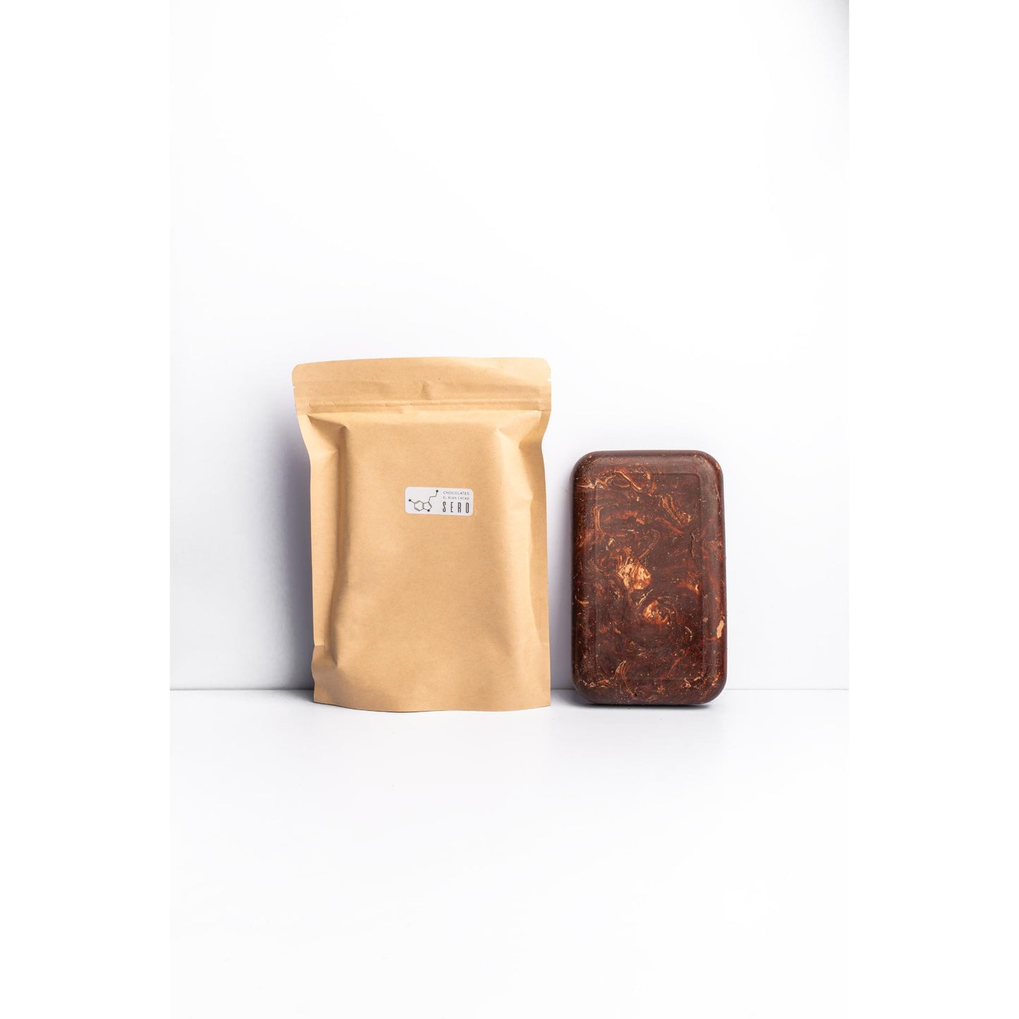 Bloque de pasta de cacao 100% cacao fino de aroma, tipo ceremonial, 454 gramos, Chocolates Sero.
