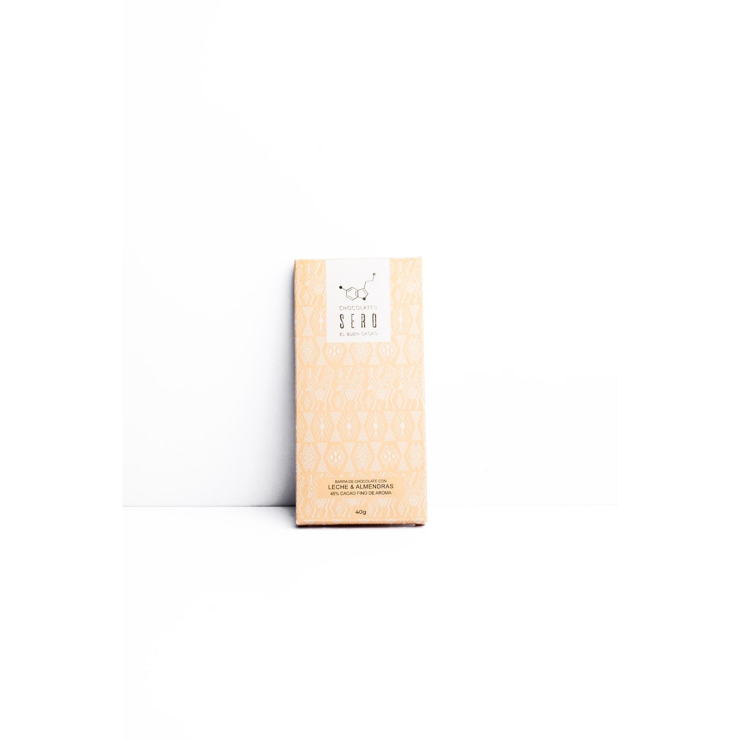 Caja de 10 Barras de Chocolate con Leche y Almendras | 50% Cacao | 40g