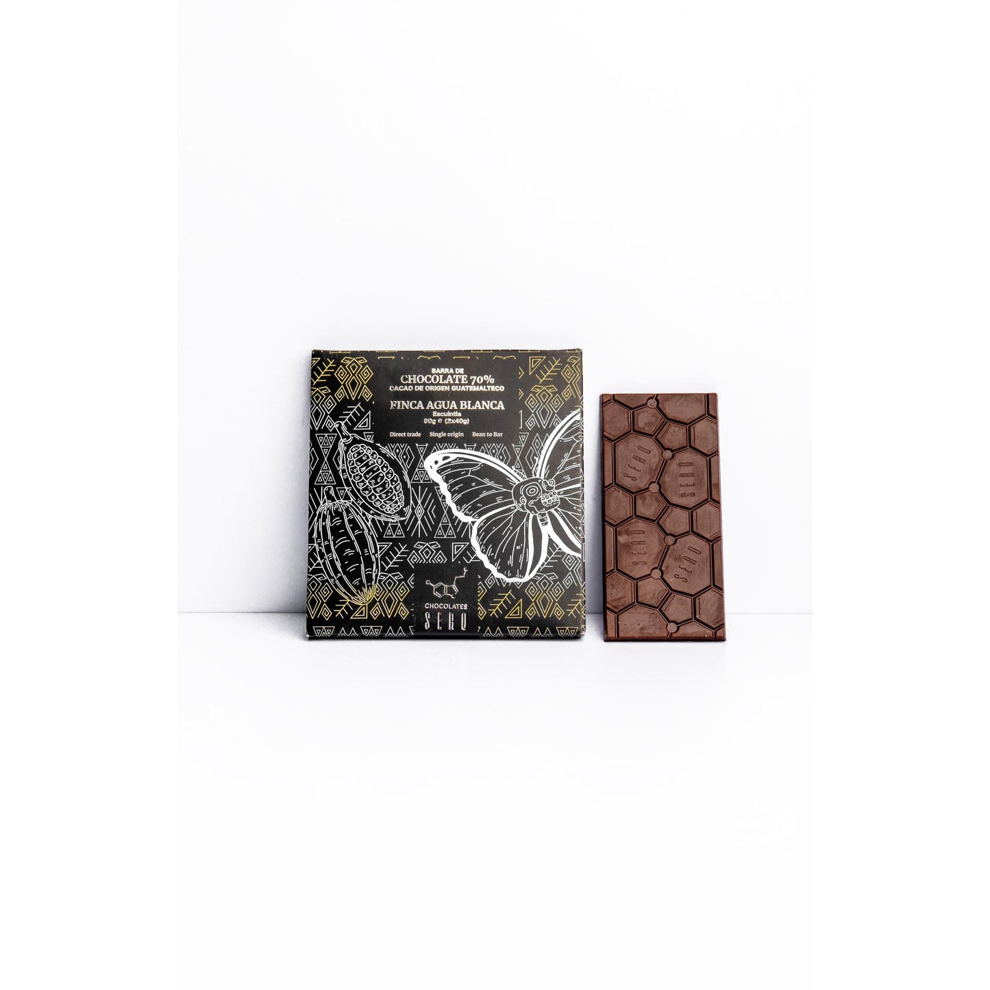 Box of 10 Dark Chocolate Bars 70% – Cacao Finca Agua Blanca | 80g