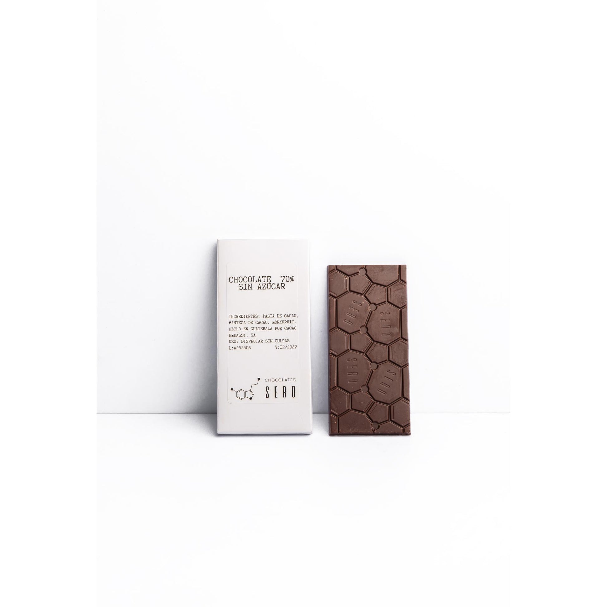 Barra de chocolate con leche 50% cacao, Chocolates Sero, 40 gramos